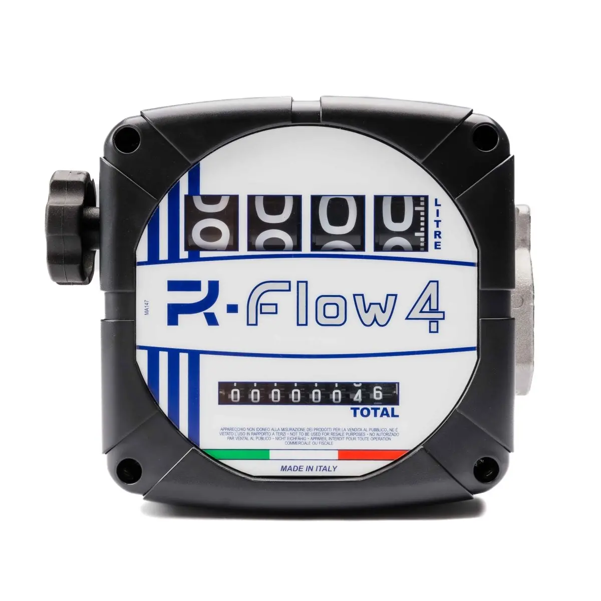 Adam By Piusi 4 Digit Mechanical Meter With Oscillating Disc 25Mm 20-120Lpm Litre Display 1