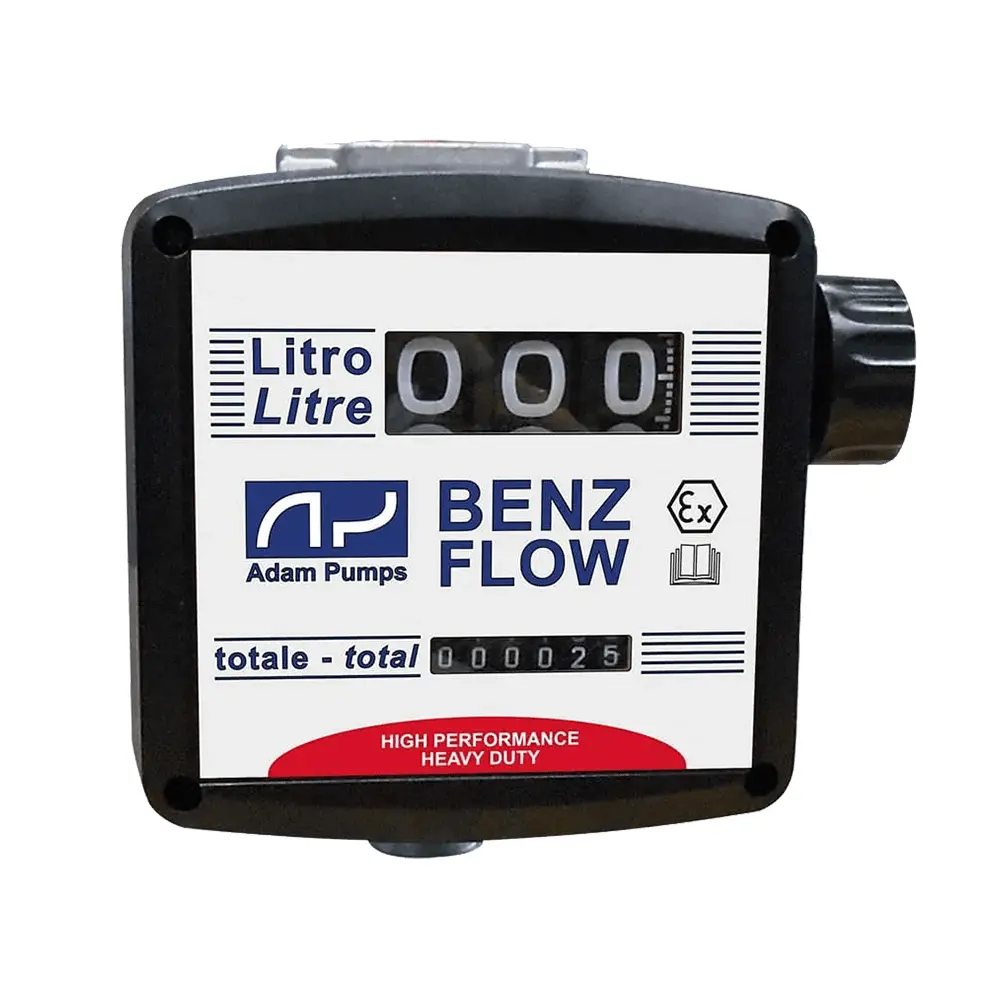 Adam By Piusi Atex 3 Digit Mechanical Meter 25Mm 20-120Lpm Litre Display 1