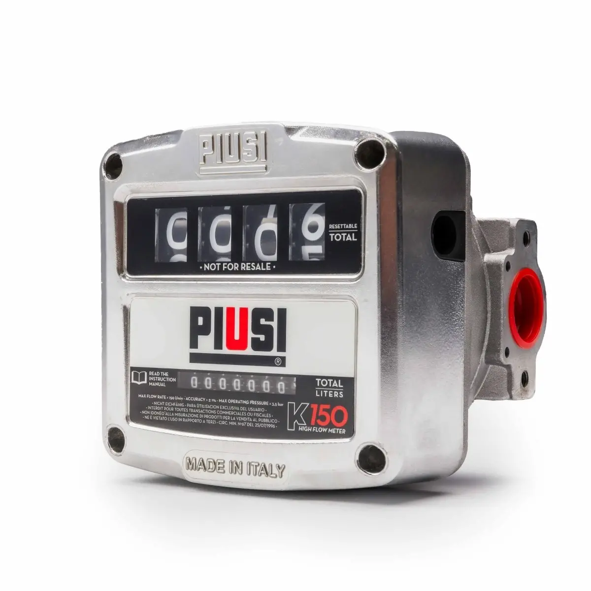 Adam By Piusi K150 Atex Mechanical Meter Dn25 Ff 25-150Lpm Litre Display 1