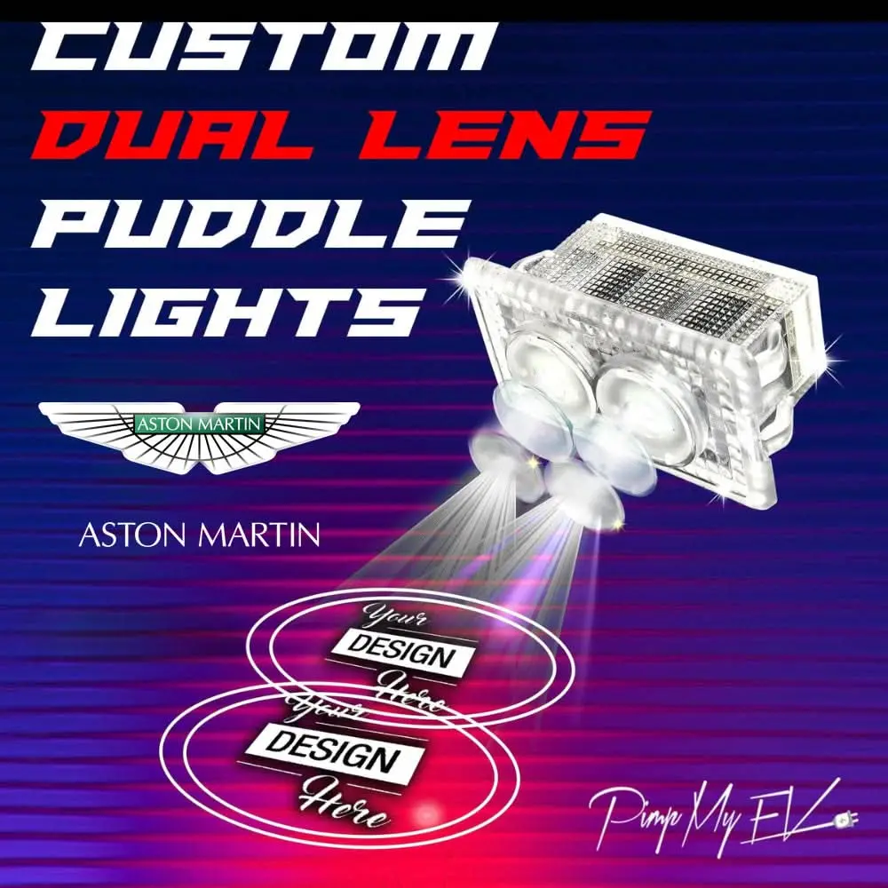 Custom Dual Lens Led Courtesy Door Projector Puddle Lights For Aston Martin 1