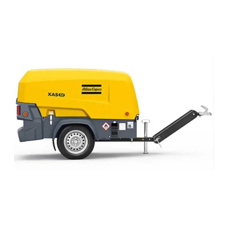 Atlas Copco Xas 58 Kd Air Compressor 120Cfm 100Psi Portable Towable 1