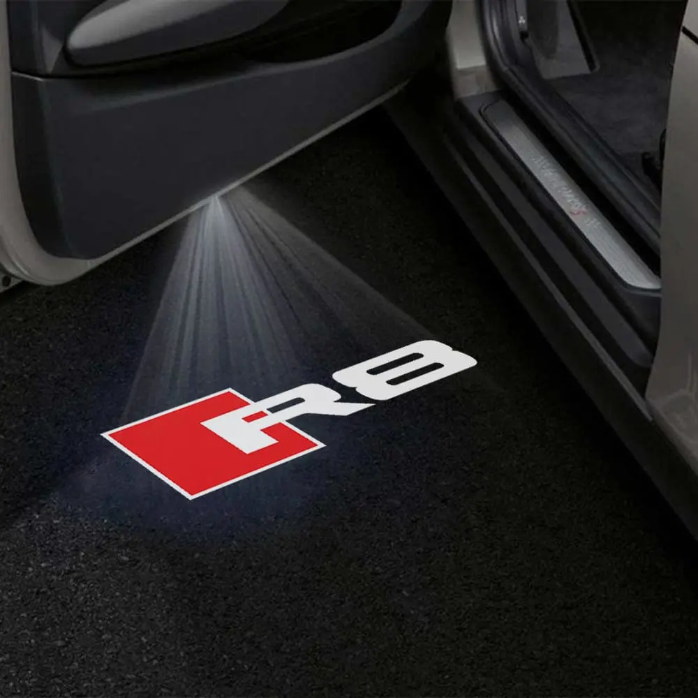 Audi R8 Premium Door Puddle Lights Multiple Designs 2007-2024 1