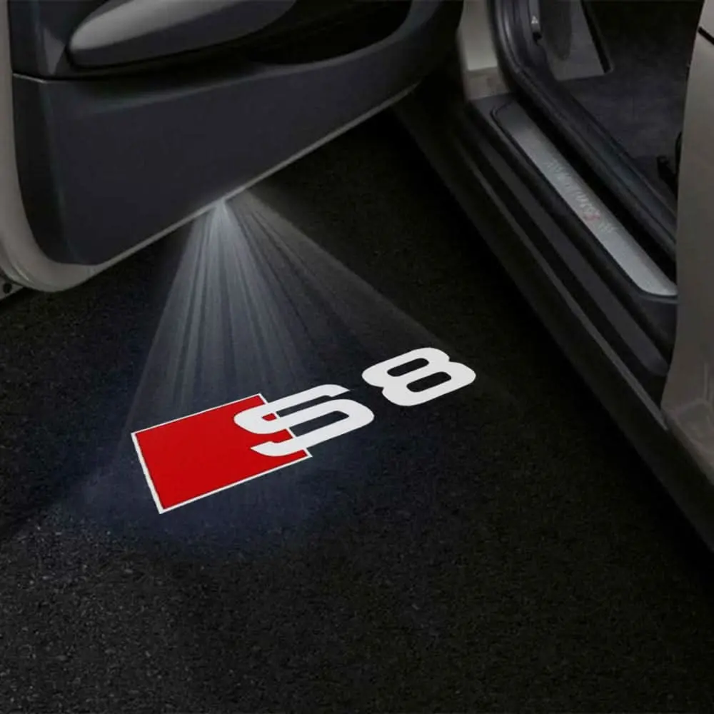 Audi S8 Premium Door Puddle Lights Multiple Designs 2006-2026 1