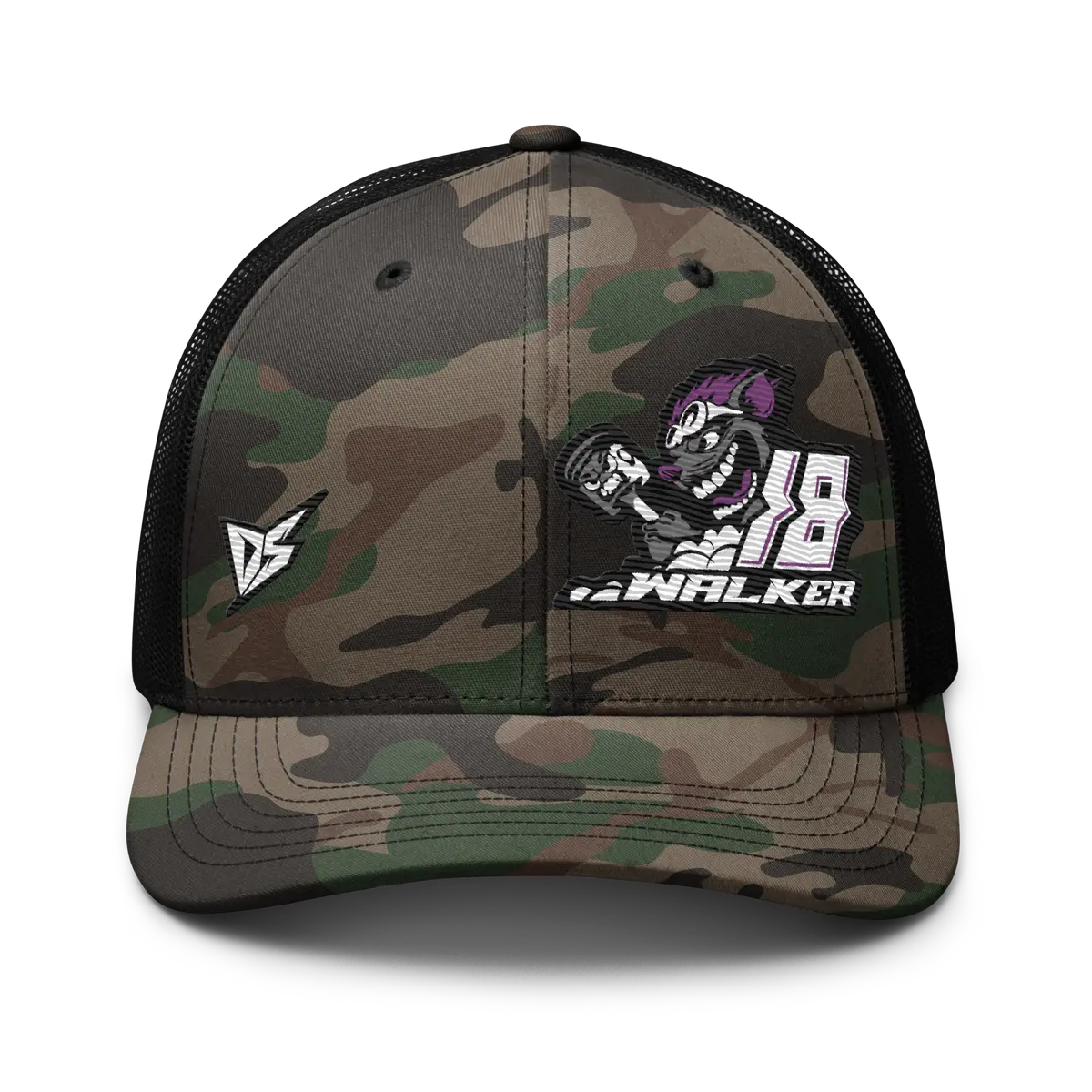 'Rat Attack' Dirt Oval Rc Racing Custom Embroidered Snapback Camouflage Trucker Cap V2 1