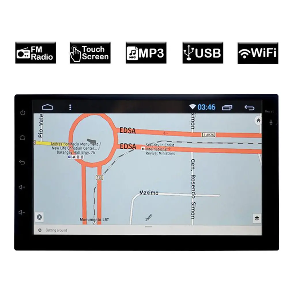 Universal 7" Android Car Stereo And Navigation System Digital Screen 1