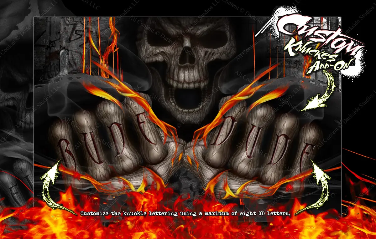 'Hell Ride' Themed Chassis Skin Made To Fit Tekno Series | Eb48 | Eb410 | Et48 | Et410 | Mt410 | Mt48 | Nb48 | Nt48 | Sct410 2