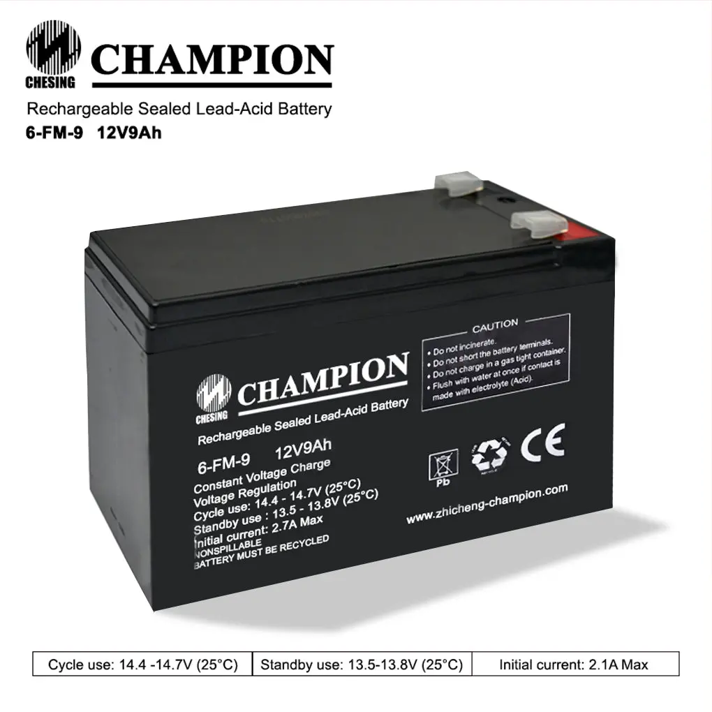 Ups Battery 12V 9Ah Champion Ups Rechargeable Sealed Lead Acid  [Same Specs As Motolite] 1