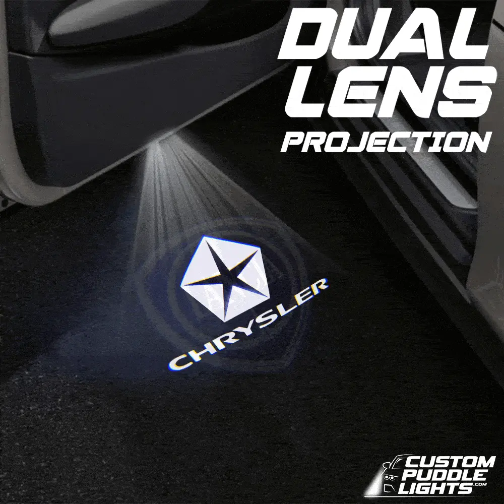 Chrysler Lancia Thema Dynamic Dual Lens Premium Door Puddle Lights Multiple Designs 2011-2014 1