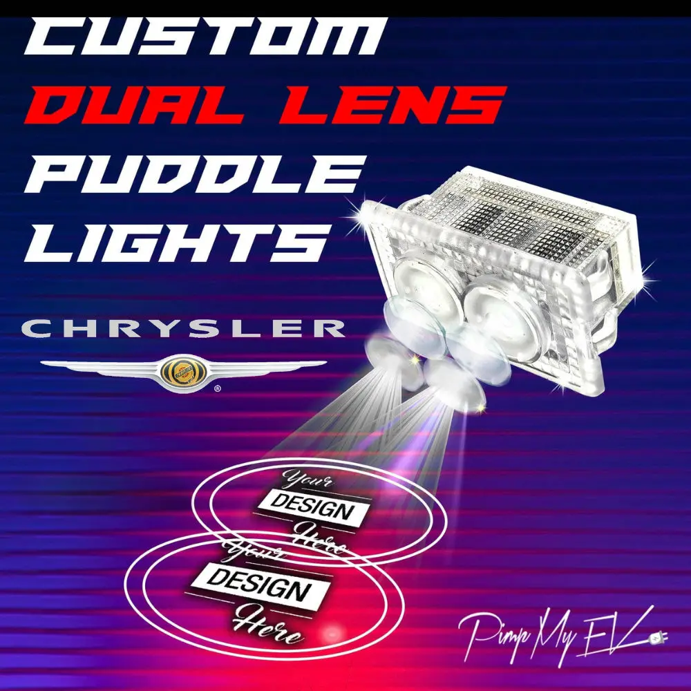 Custom Dual Lens Led Courtesy Door Projector Puddle Lights For Chrysler 1