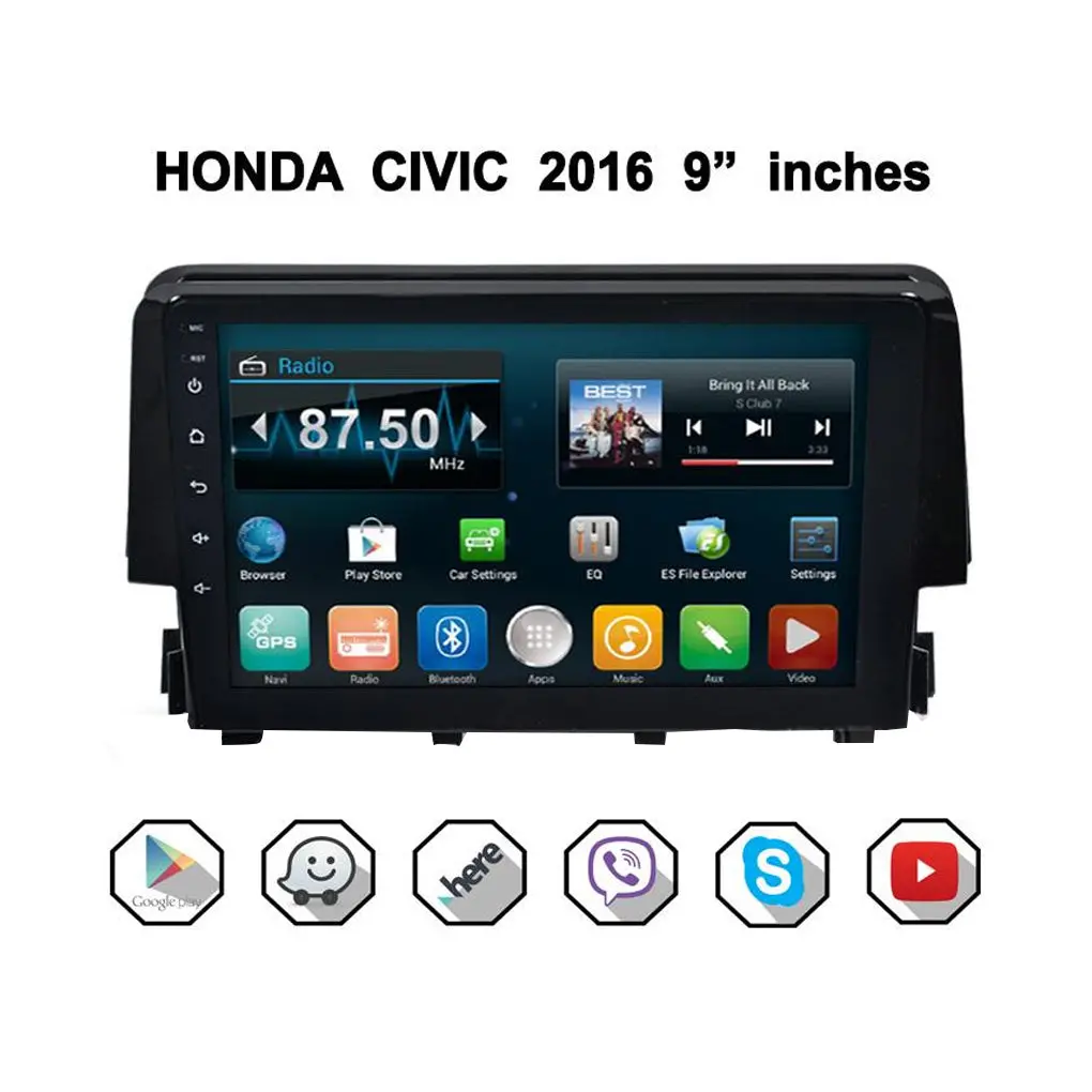 Car Android Stereo Head Unit 9  Inches Honda Civic 2016 Model (Stereo And Frame) 1