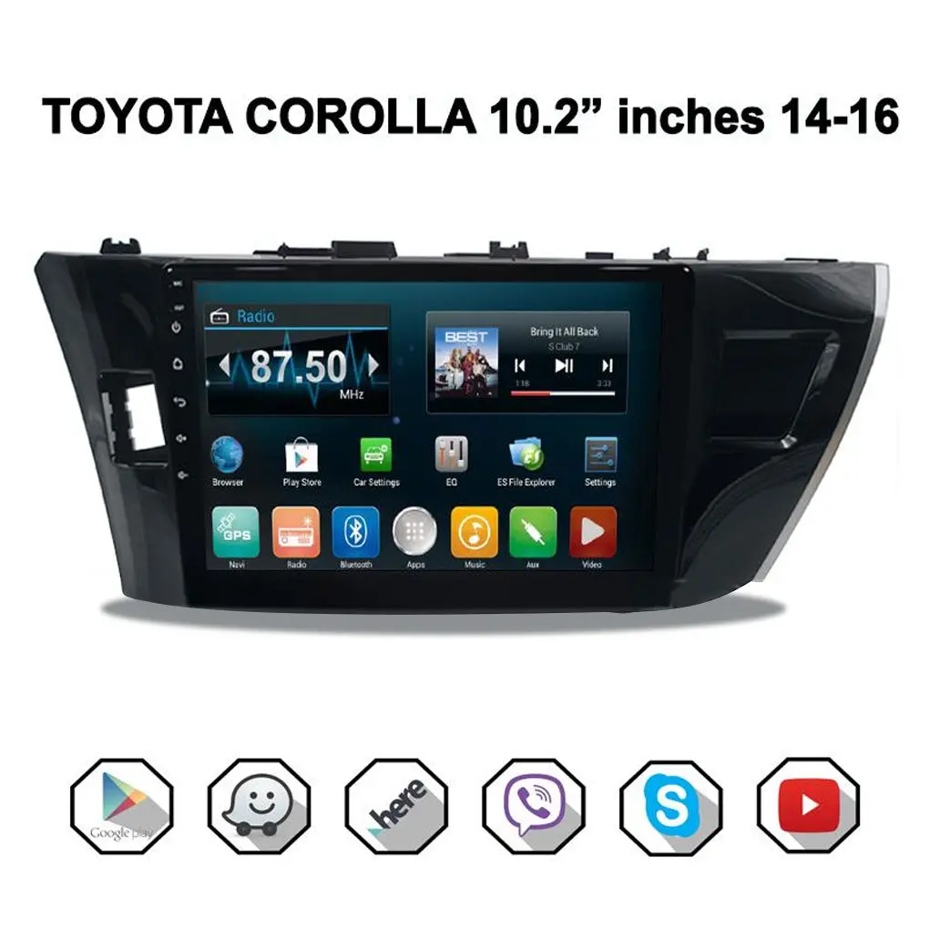 Toyota Corolla 2014 - 2016 Car Android Stereo Head Unit 10.2 Inches ( Stereo And Frame ) 1