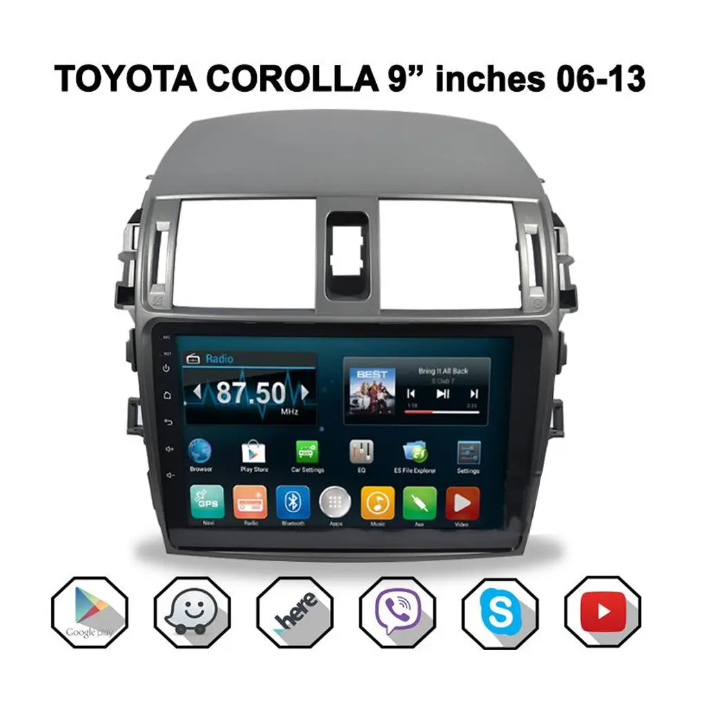 Car Android Stereo Head Unit 9  Inches Toyota Corolla 2006-2013 Model (Stereo And Frame) 1