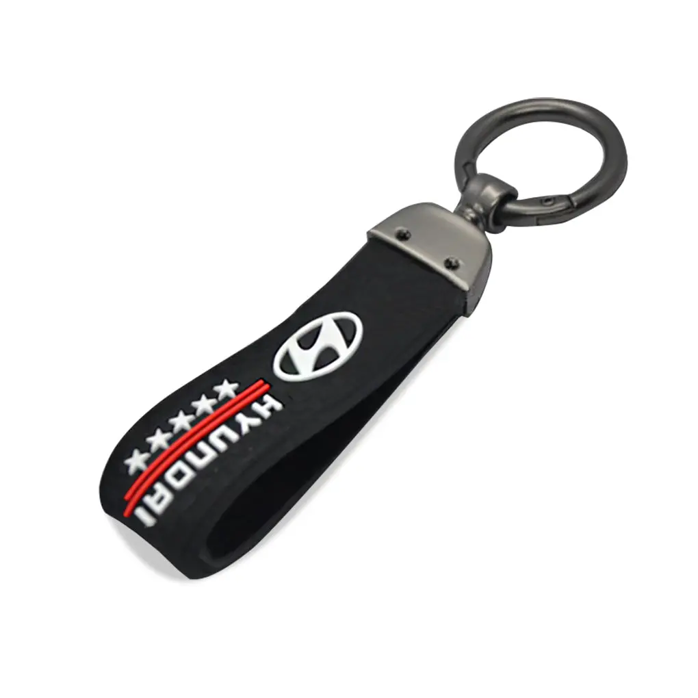 Hyundai Car Logo Rubber Key Chain Key Ring 1
