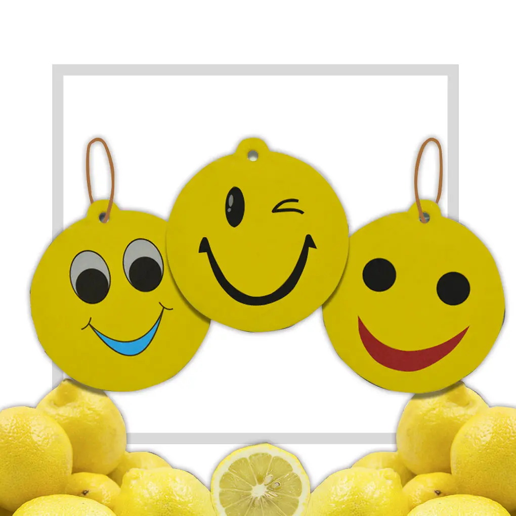 Iperfume Lemon Smiley Car Air Freshener 2