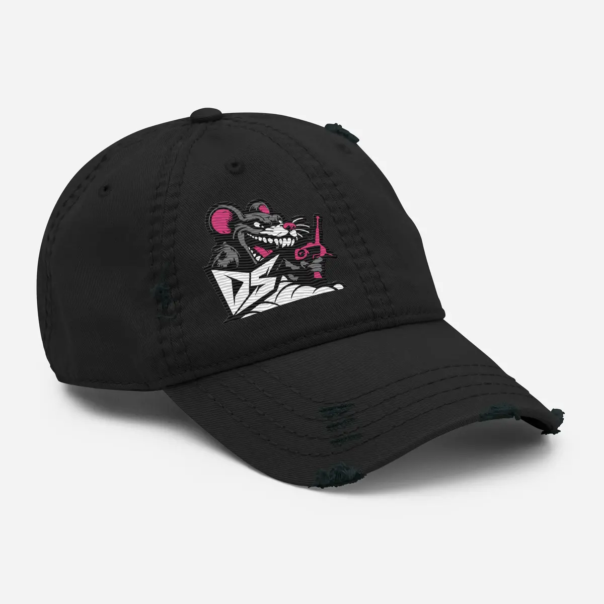 'Darkside Studios Company Logo' Dirt Oval Rc Racing Custom Embroidered Distressed Dad Hat Cap 1