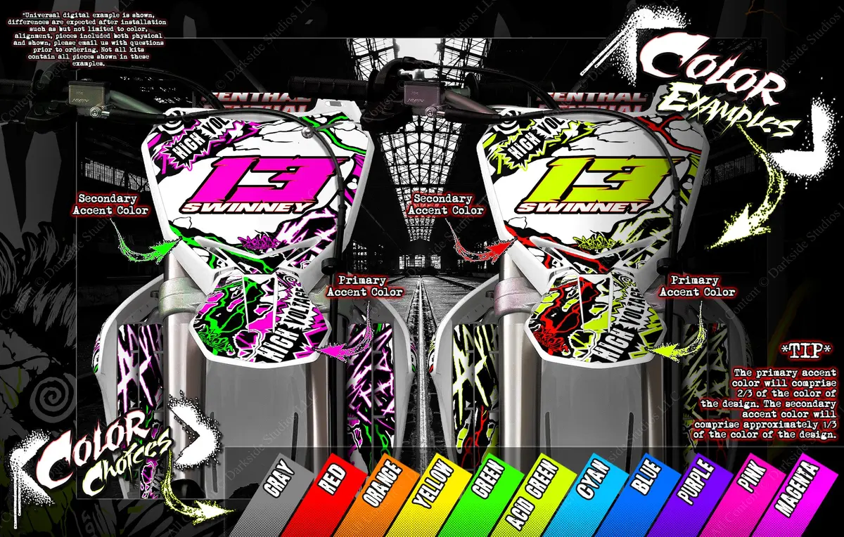'Amped' Themed Chassis Skin Fits Arrma® 1/7 Speed Series | Infraction | Limitless | Felony 2