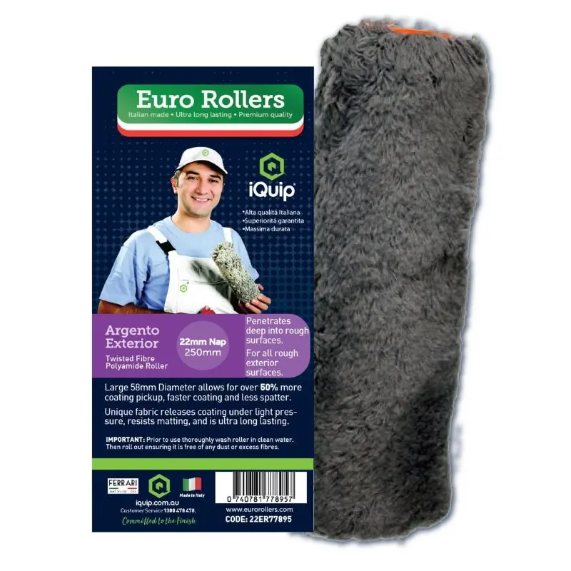 Euro Rollers Argento Exterior Rollers Sleeve 22Mm Nap 1