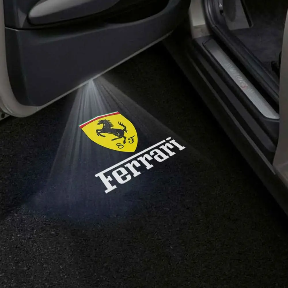 Ferrari California T Premium Door Puddle Lights Multiple Designs 2015–2018 3
