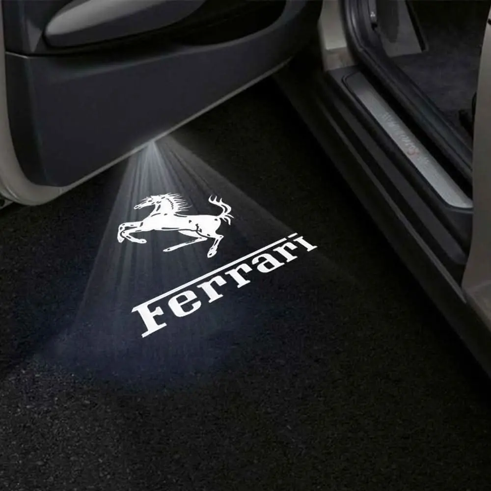 Ferrari 488 Premium Door Puddle Lights Multiple Designs 2015–2019 2