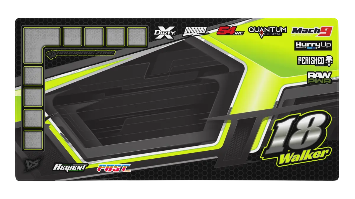 'Stack' Premium Rc Pit / Work Mat – Customizable, Rollable, Rubber Non-Slip Base, Polyester Top, Stitched Edges 1