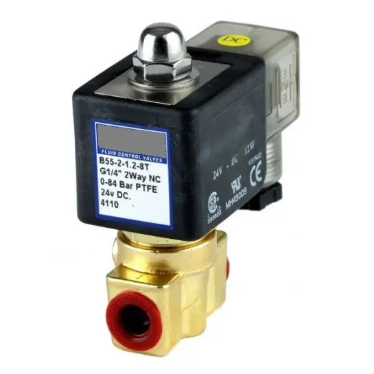Go 1/4" B55h Brass High Pressure Normally Closed Solenoid Valves 1