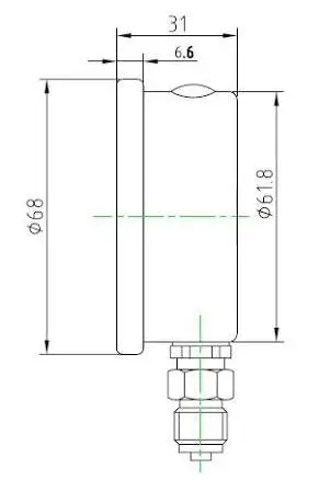 Go 1/4" Bsp Bottom Entry 304 Ss Case Pressure Gauges 63Mm 2