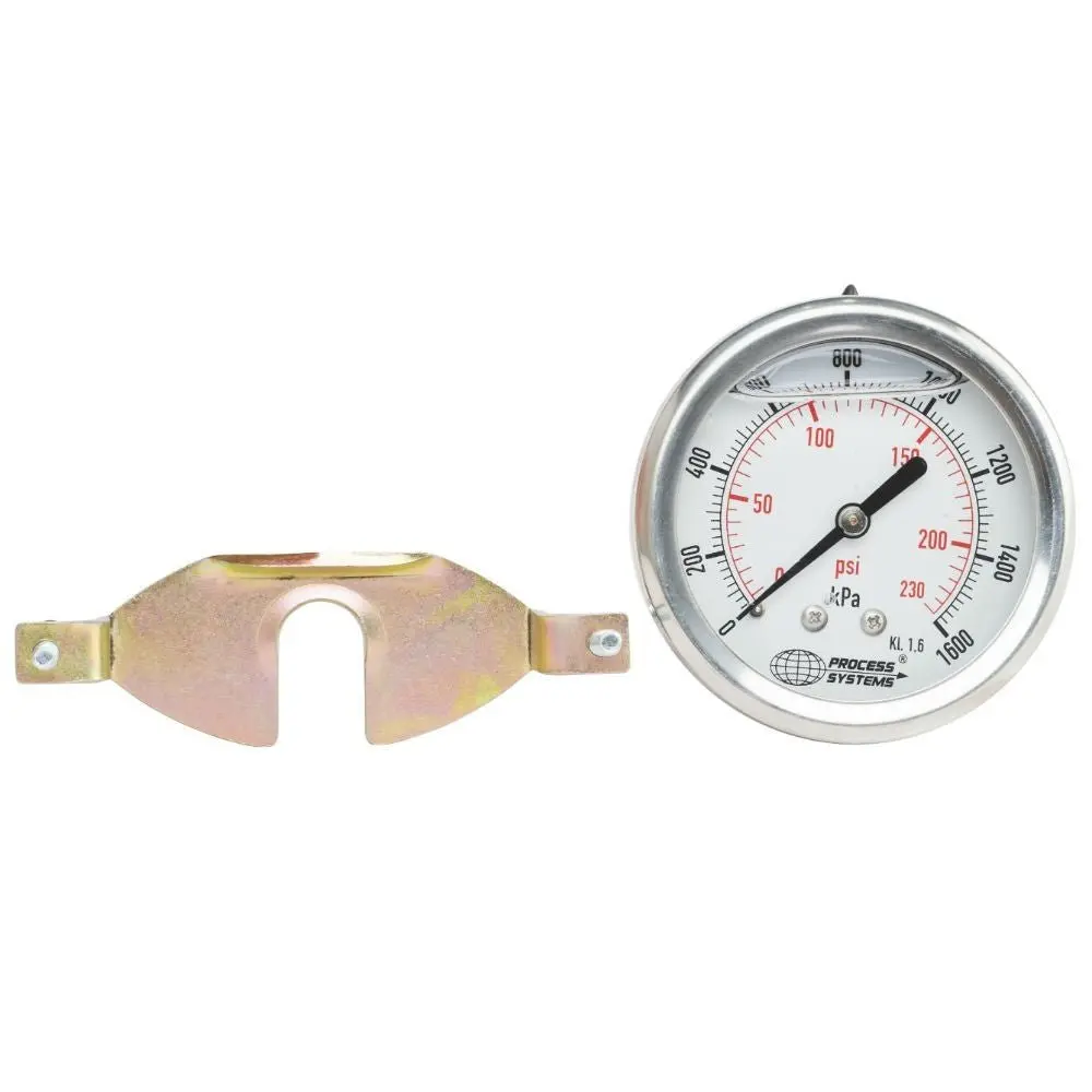 Go 1/4" Bsp Rear Entry 304 Ss Case Pressure Gauges 63Mm 1