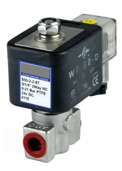 Go 1/4" S55h 316 Stainless High Pressure Normally Closed Solenoid Valves 1