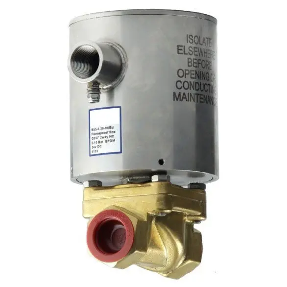 Go B55ed Brass Exd Rated Zero Differential Normally Closed Solenoid Valves 1