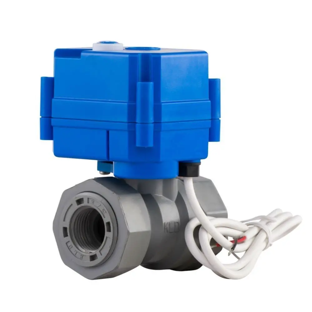Go Ball Valve Actuated Capacitor Return Pvc 1/2" Scr Bsp 1