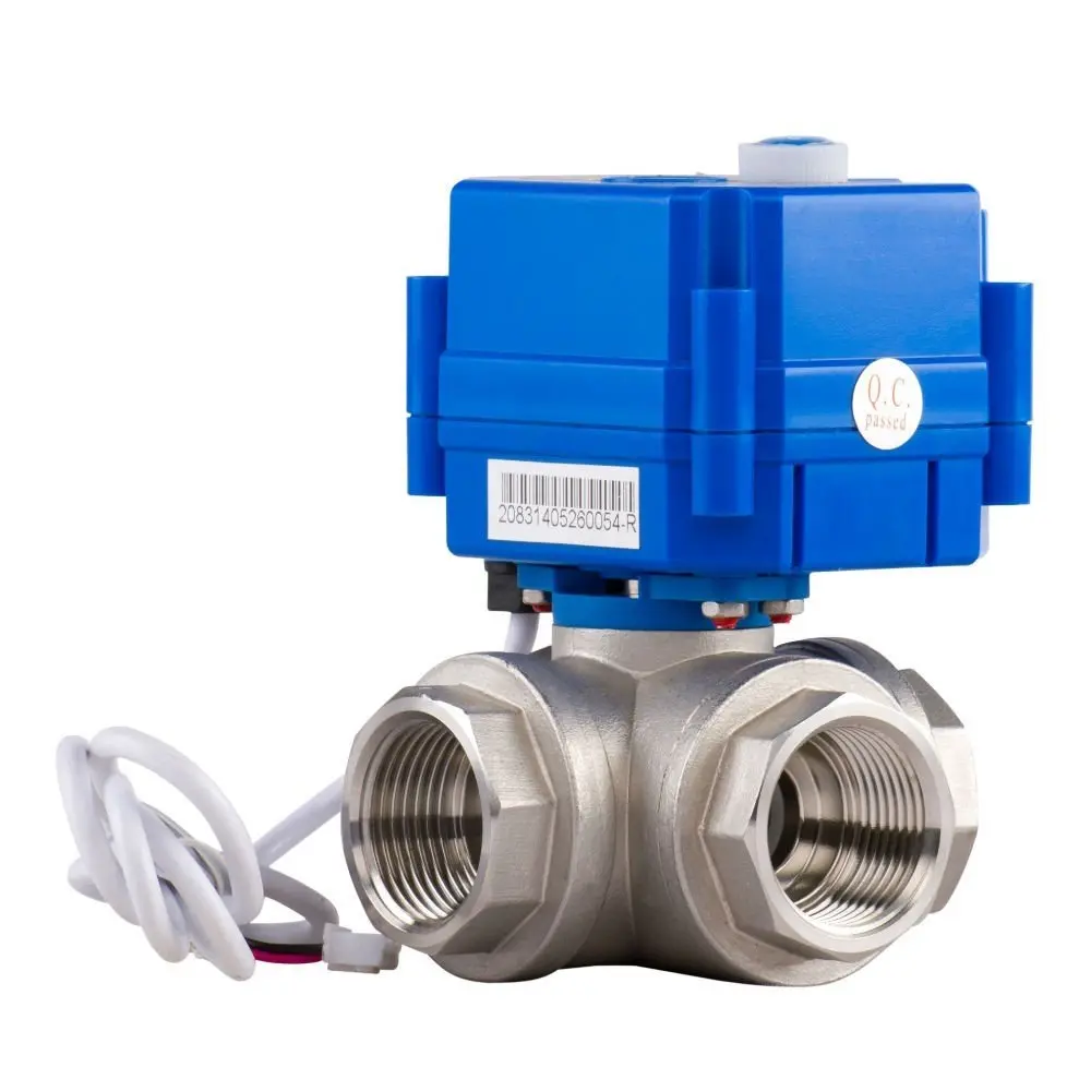 Go Ball Valves Actuated Capacitor Return 3 Way 316 Stainless Scr Bsp 1