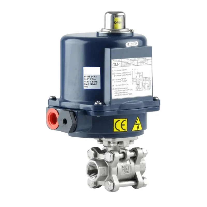 Go Ball Valves Actuated Electric 316 Stainless 3 Piece Full Bore Blse 1