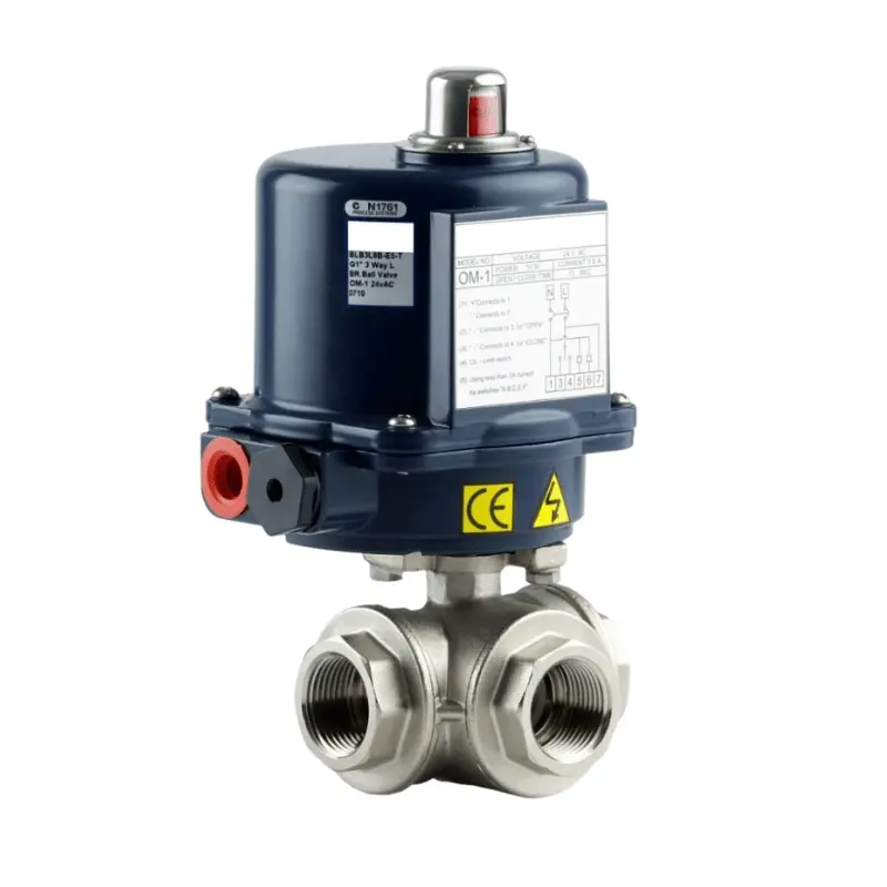 Go Ball Valves Actuated Electric 316 Stainless 3 Way Bls3e 1