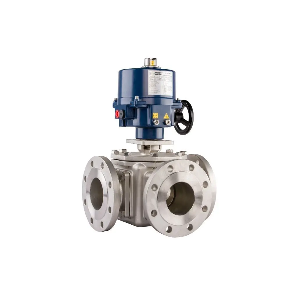 Go Ball Valves Actuated Electric Flanged Ansi 150# 3 Way Bls3fae 1