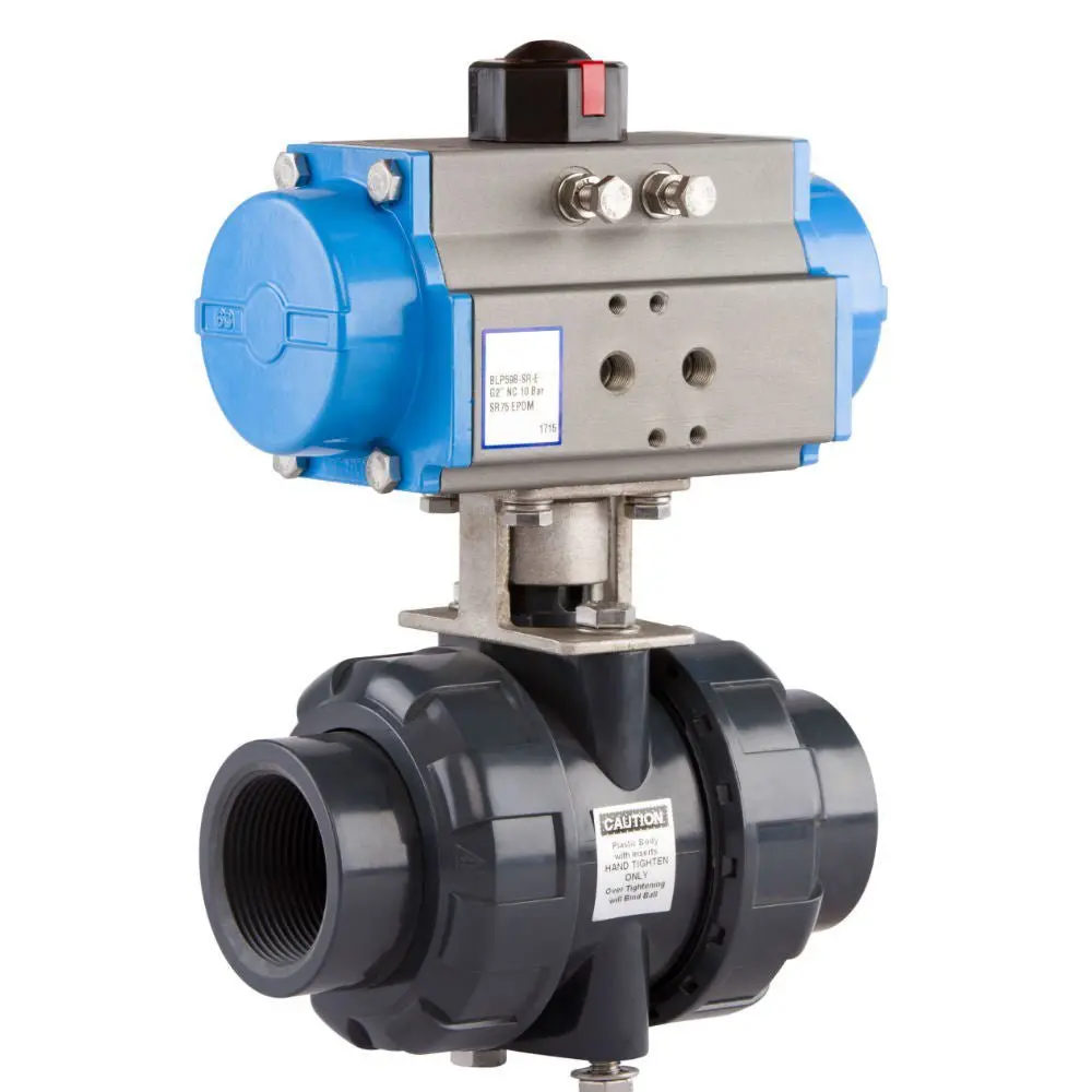 Go Ball Valves Actuated Spring Return Pneumatic Pvc Blpsr 1
