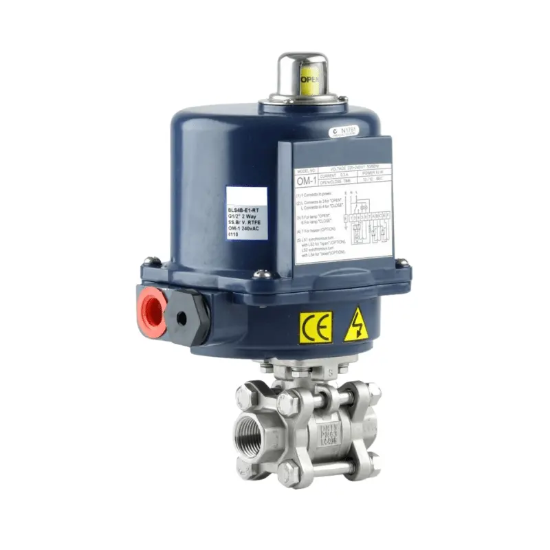 Go Ball Valves V Port Actuated Electric 316 Stainless 3 Piece Full Bore Blve 1