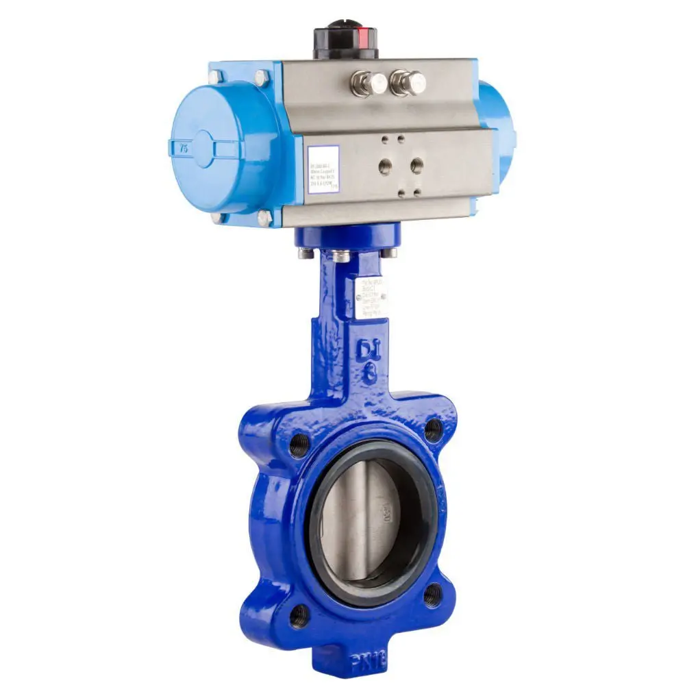 Go Ci Body 316 Ss Disc Epdm Liner Bflda Butterfly Valves Actuated Double Acting Pneumatic Lugged 1