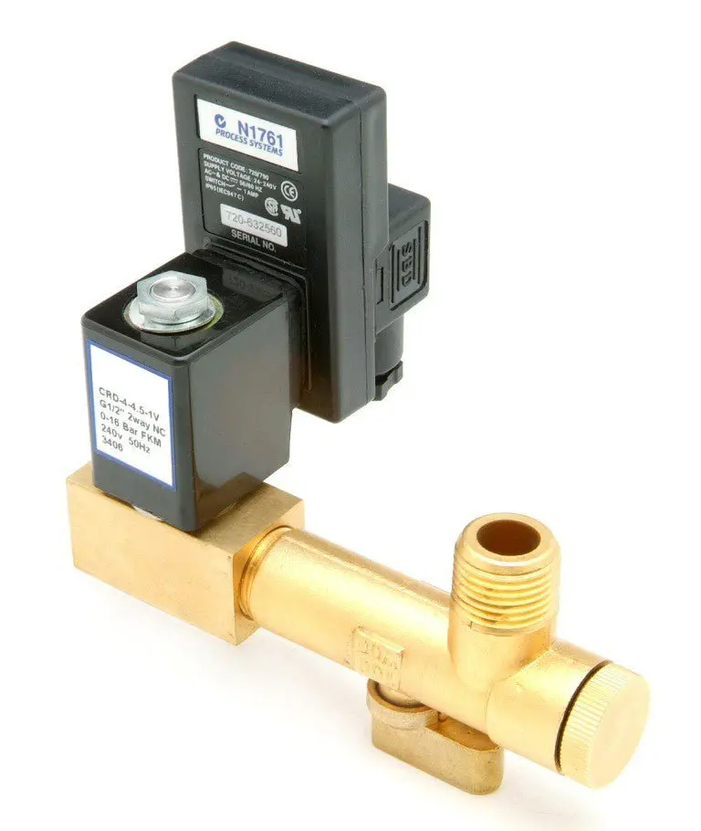 Go Condensate Drain Removal 1/2" Integrated Y Strainer + Ball Valve Crd Solenoid Valves 1
