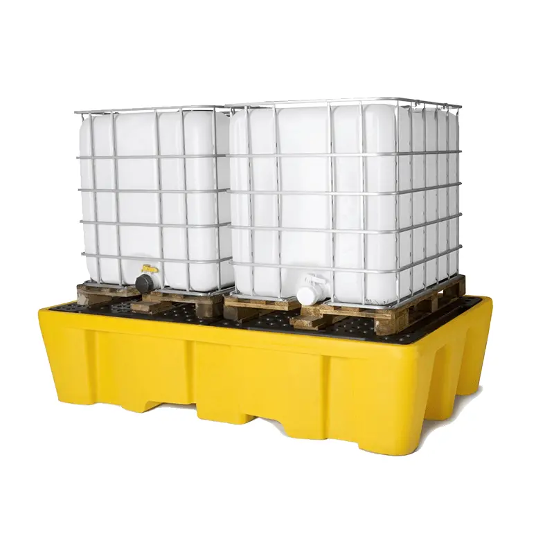 Go Dual Ibc Spill Pallet Bund With Removable Grate 1