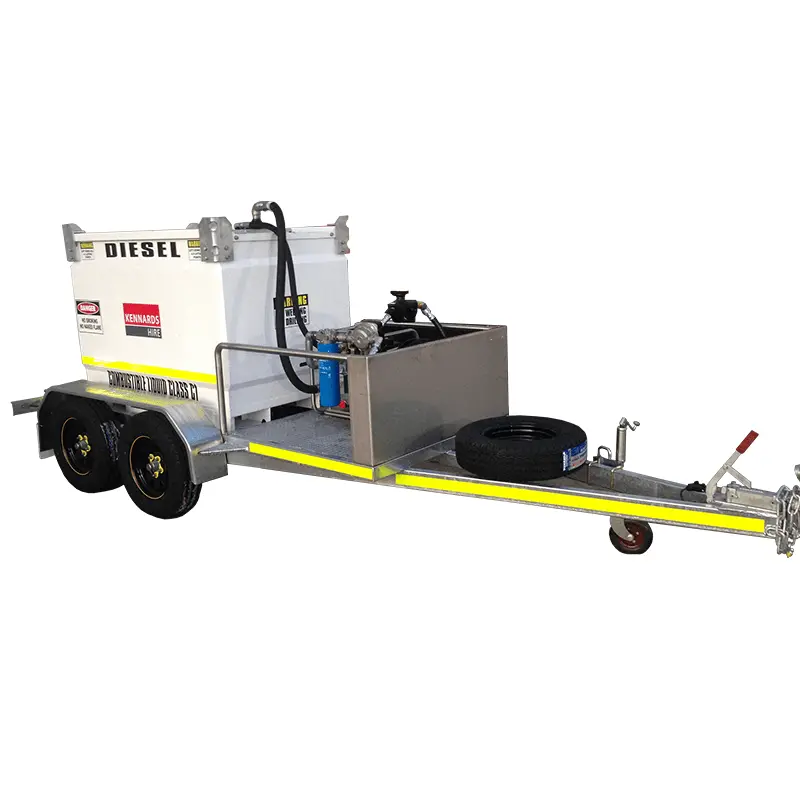 Go Fuel Trailer Self Bunded Galvanised Dual Axle 1000L 1