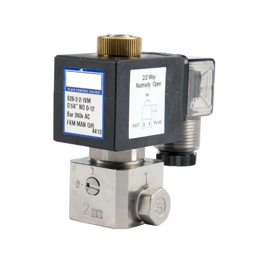 Go S26 1/4" Stainless Direct Acting Normally Open Solenoid Valve 1