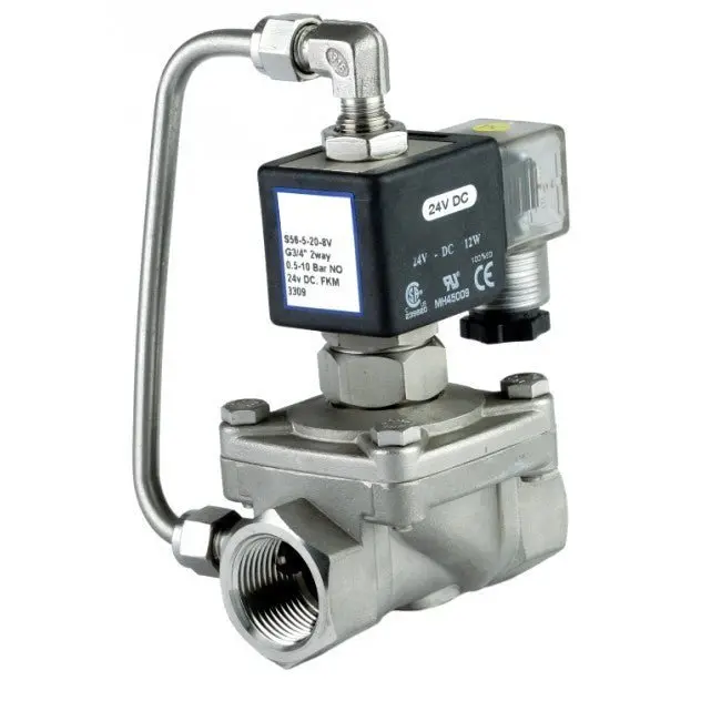 Go S56 316 Stainless Petrochemical Zero Differential Normally Open Solenoid Valves 1