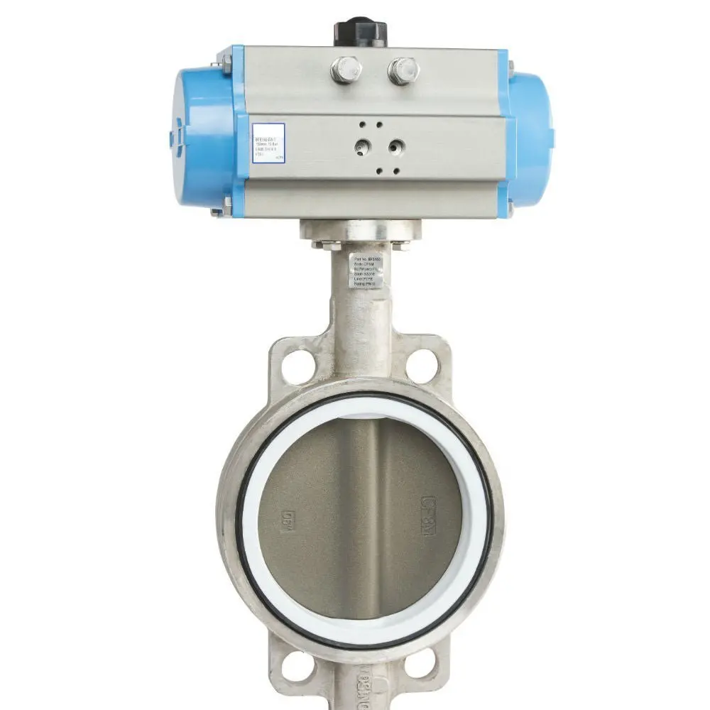 Go Stainless Steel Double Acting Butterfly Valve Ptfe 1