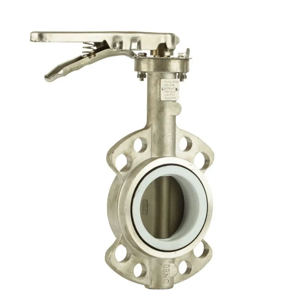 Go Stainless Steel Wafer Butterfly Valve Ptfe 1