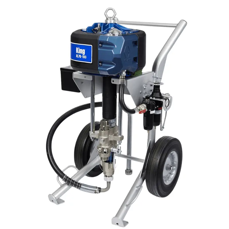 Graco King 45:1 Sprayer Integrated Filter Heavy Duty Cart Air Controls Siphon Kit 1