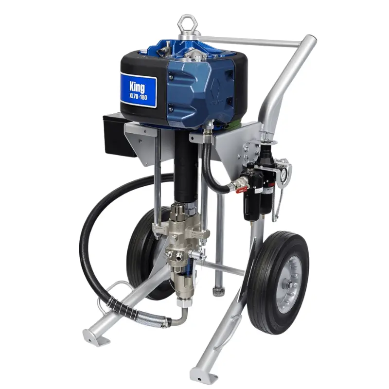 Graco King 45:1 Sprayer Integrated Filter Light Weight Cart Air Controls Siphon Kit 1