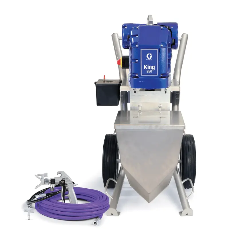 Graco King E50 Hazardous Location Heavy Fluids Heavy Duty Cart Hopper No Filter Gun Hose Whip Tip 1