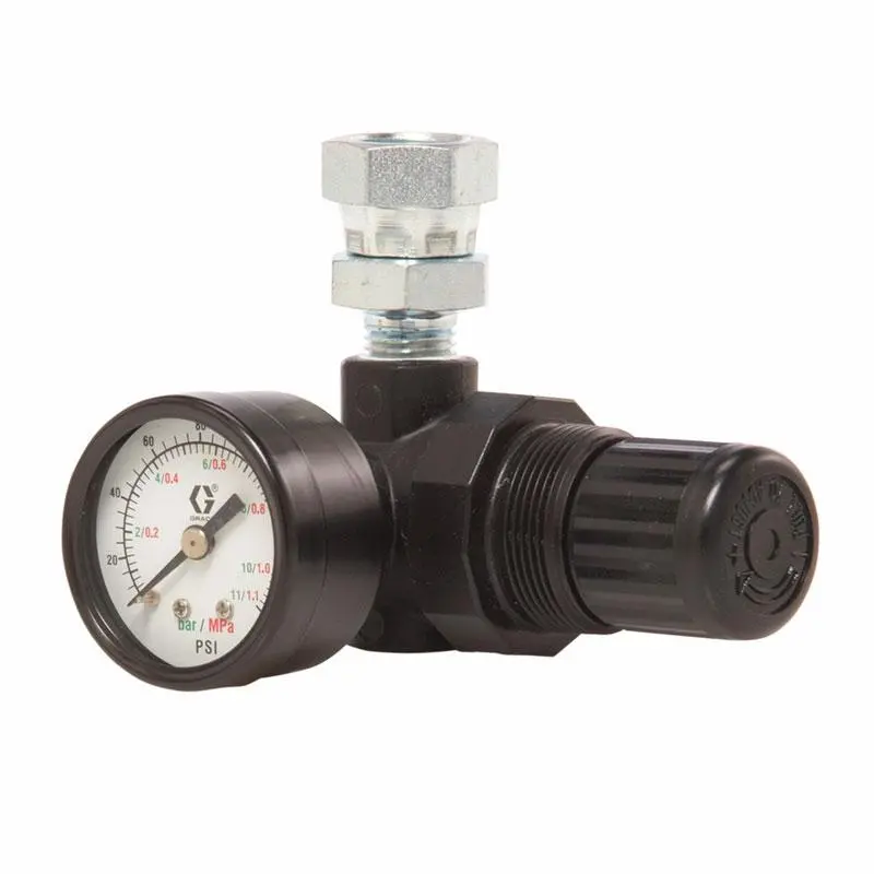 Graco Mini Air Pressure Regulator With Gauge - 1/4 In Npt X 3/8 In Npt 1