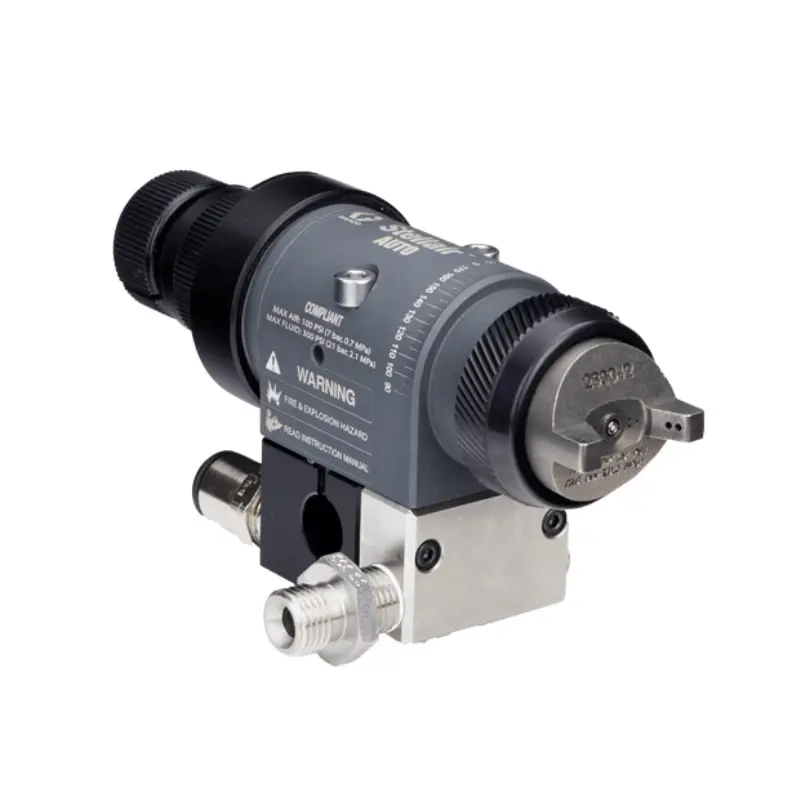 Graco Stellair Automatic Air Spray Compliant Gun For General Industry With Manifolds, 0.055 Nozzle 1