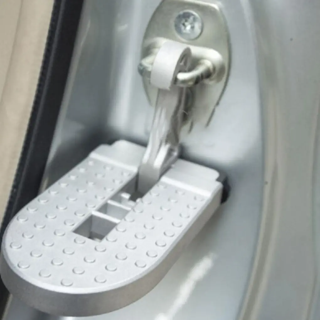 Folding Car Door Step Latch Hook Foot Pedal Ladder  Universal ( Black / Silver ) 1